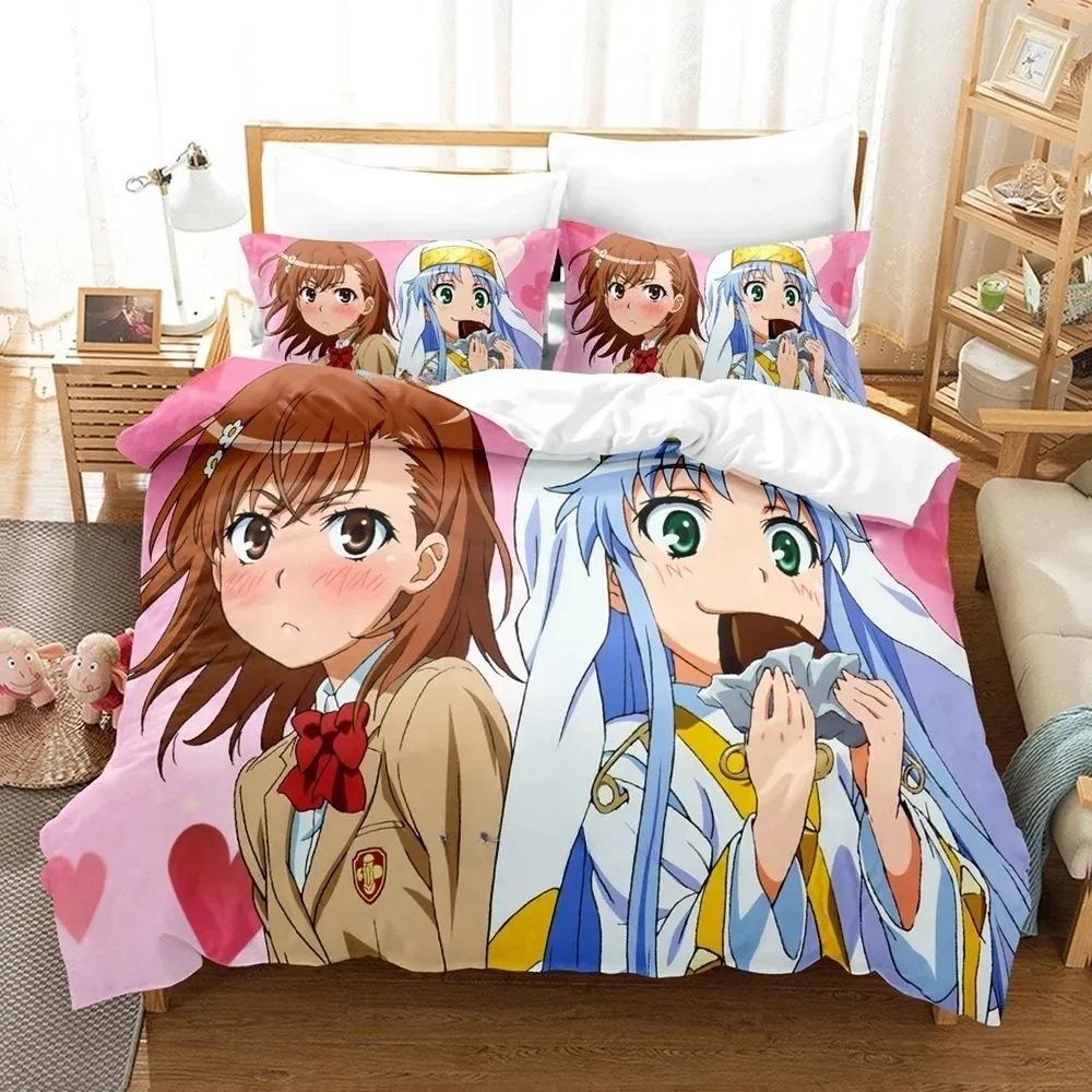 3D Printed Anime A Certain Magical Index Bedding Collection Single Twin Full Queen King Size Bed Collection Adult Kid Bedroom Duvetcover Collections