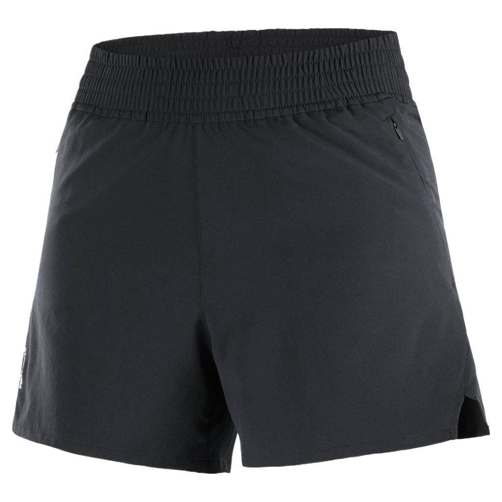 SALOMON Comfortable Breathable Lightweight Quick-Dry Three-Quarter Sports Shorts Women Shorts Deep-Black C24513