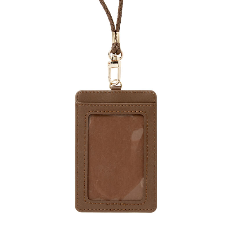 Steel Badge Necklace Card Holder Brown (28003115)