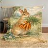 1PC Rabbit Carrots Blanket Soft Comfortable All Seasons Suitable Sofa Office Travel Home Perfect Gift