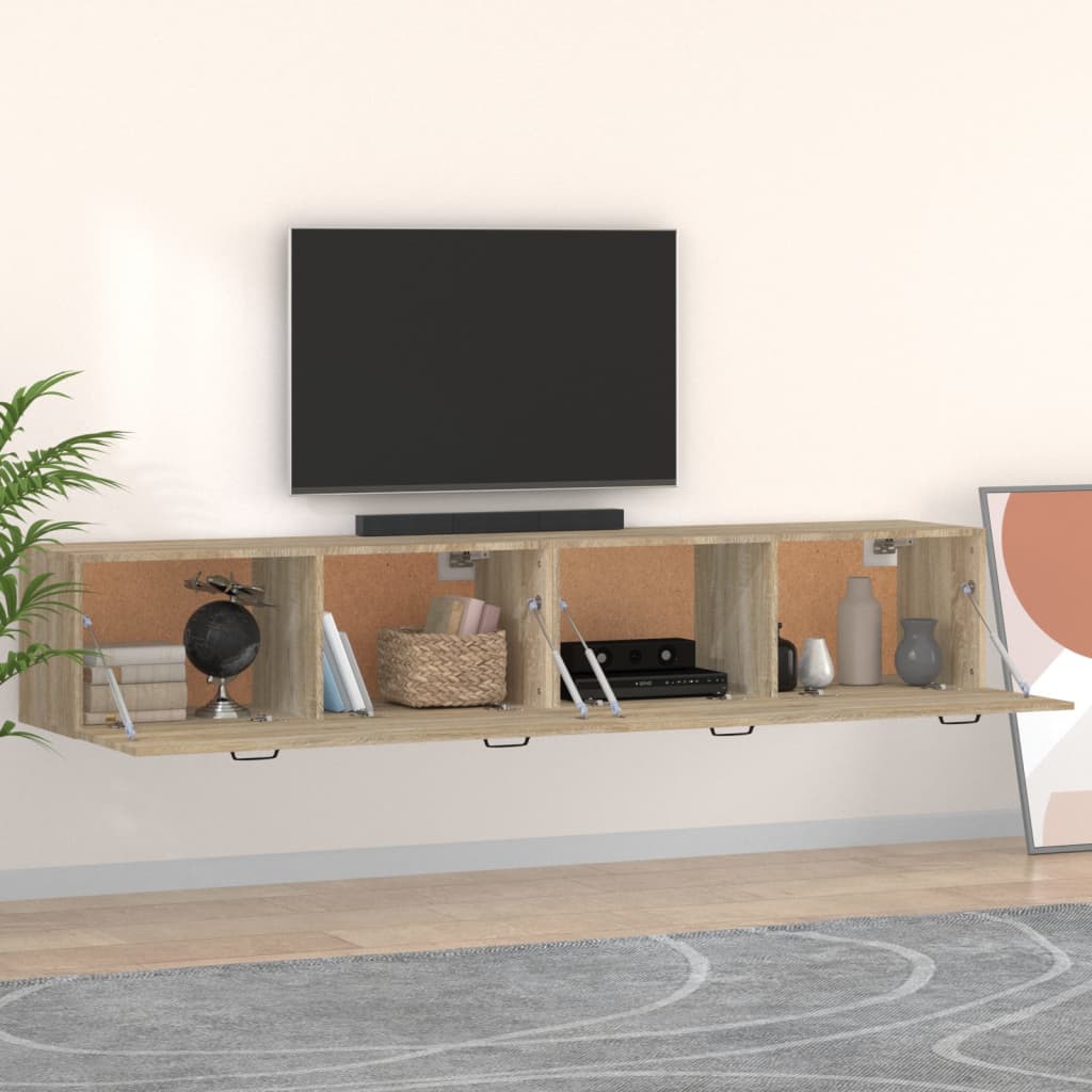 Wall Cabinets 2 pcs Sonoma Oak 100 x 36.5 x 35 cm engineered wood