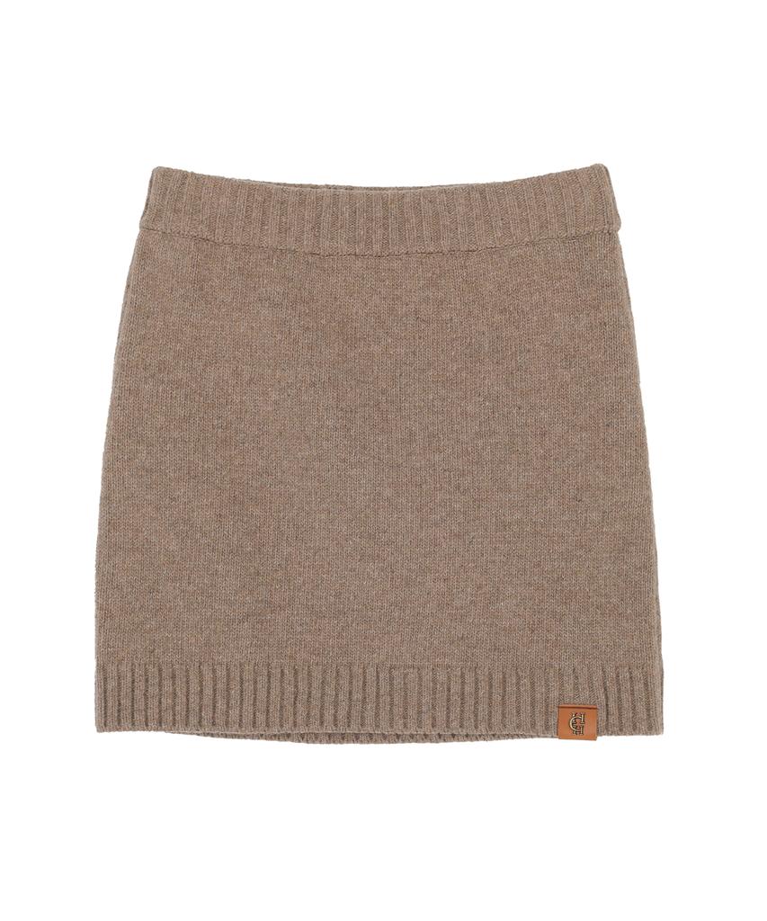 Hardcore Happiness Hch Classic Knit Mini Skirt_Beige