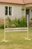 Sprunghindernis für Hobby Horse 160cm, H-120cm, Zwei Stangen - Beige und Hellrosa
