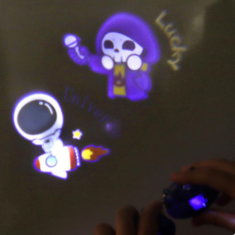 Creative Cute Cartoon Mini Camera Slideshow Light Projector Keychain Children's Toy Bag Pendant Accessories