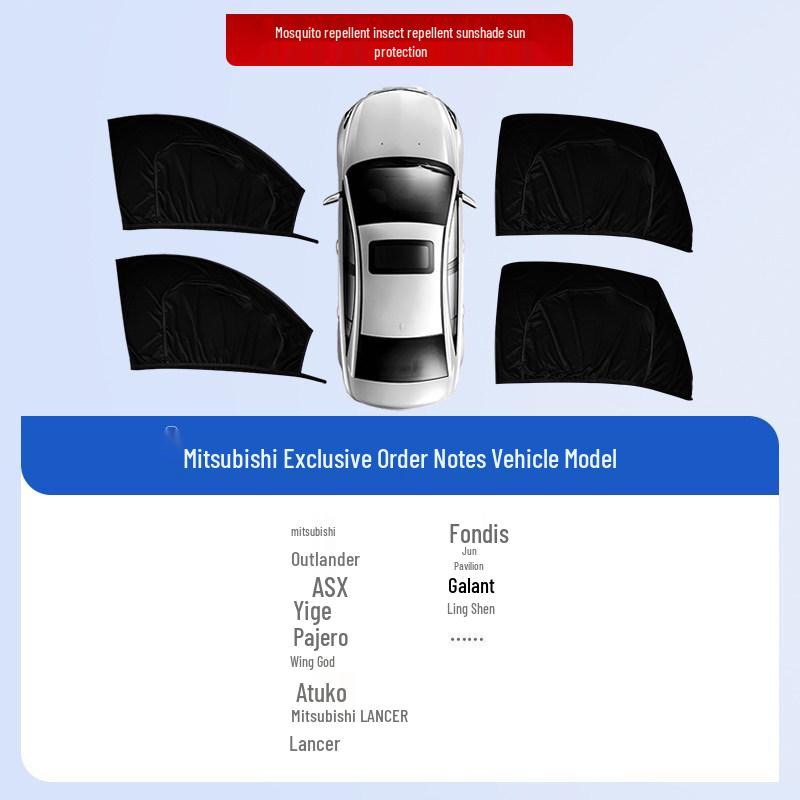 Car Window Sunshade & Anti-Mosquito Mesh Curtain for Privacy and Insect Protection