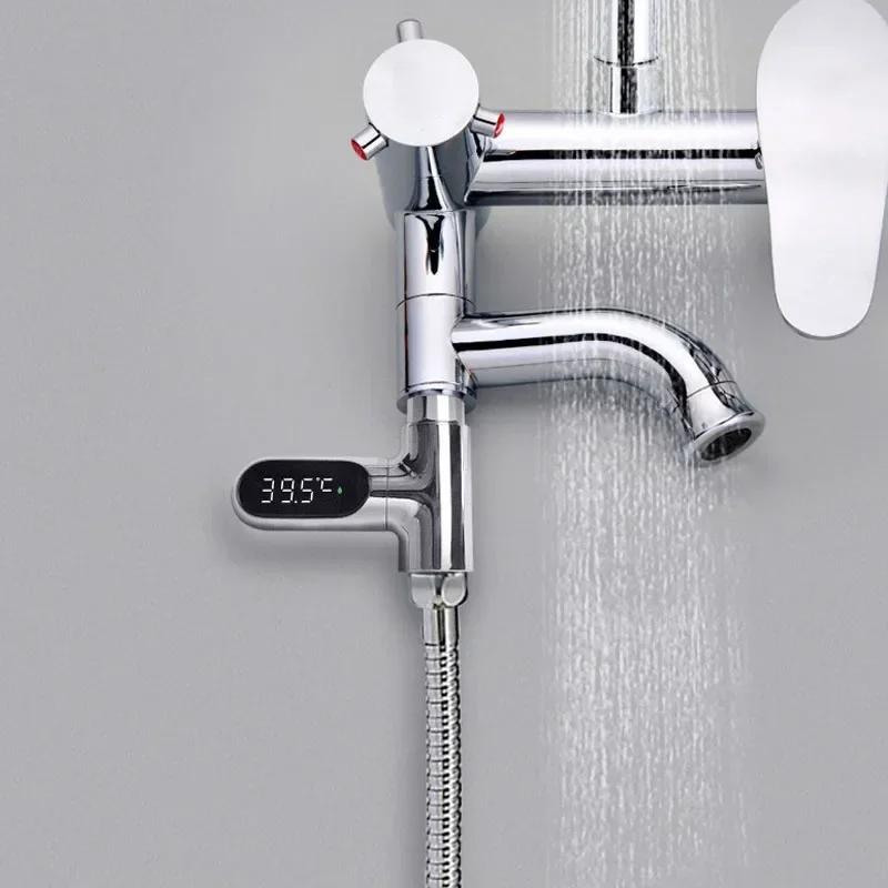 Cadă cu hidromasaj Monitor de temperatură a apei Electricitate Afișaj LED Robinete de duș de acasă Termometru de apă Contor de temperatură pentru scăldat