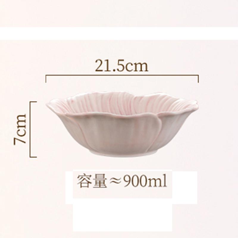 Relief Purple Floral Ceramic Plate Dessert Plate Pasta Dish Soup Bowl Salad Bowl Snack Bowl Molecular Cuisine Creative Tableware