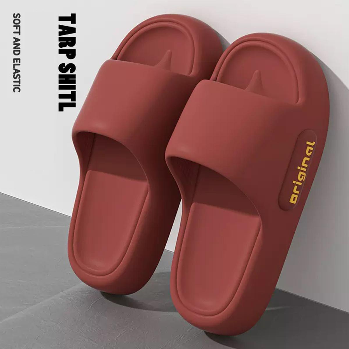 

Женские сандалии и тапочки для отдыха на открытом воздухе: Толстая подошва из ЭВА, нескользящая и без запаха, для использования в помещении и ванной комнате 44-45