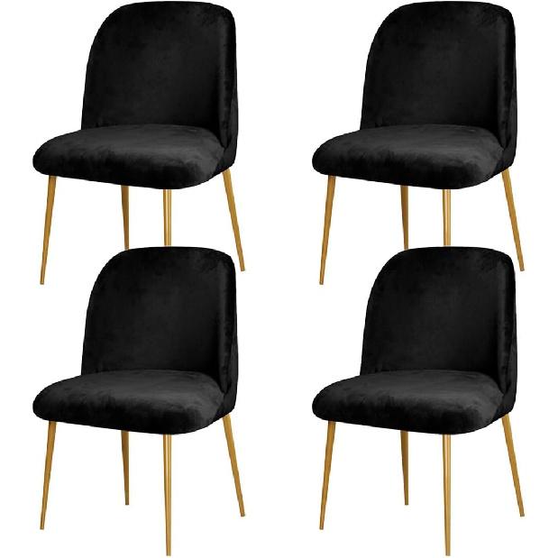 4 Pack Velvet Curved Back Chair Covers Modern Accent Mid Century Short Back Armless Chair Slipcovers for Room Furniture Protector