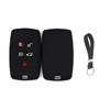 Soft Silicone Key Fob Cover Case for Land Rover Discovery Sport Evoque Defender 5 Buttons Remote Key Shell with Lanyard
