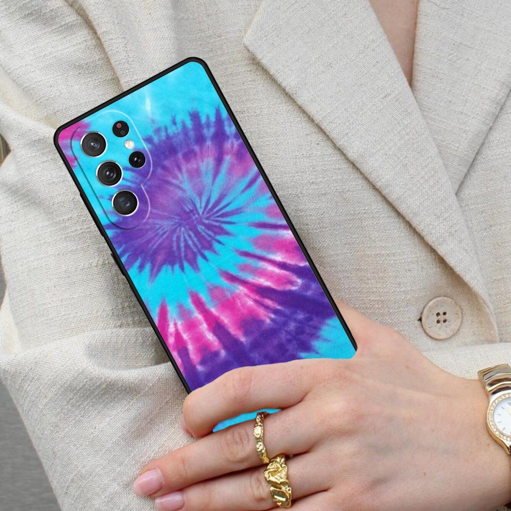 Colorful Tie Dye Rainbow Hippie Art SOFT Cell Phone Case for Samsung Galaxy S26 Ultra S25 S24 S23 S22 S21 S20 Note10 Cover