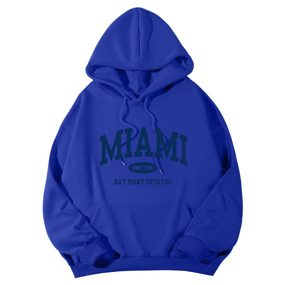 New casual sports sweater fleece hooded sports sweater men's and women's autumn and winter sports fashion
