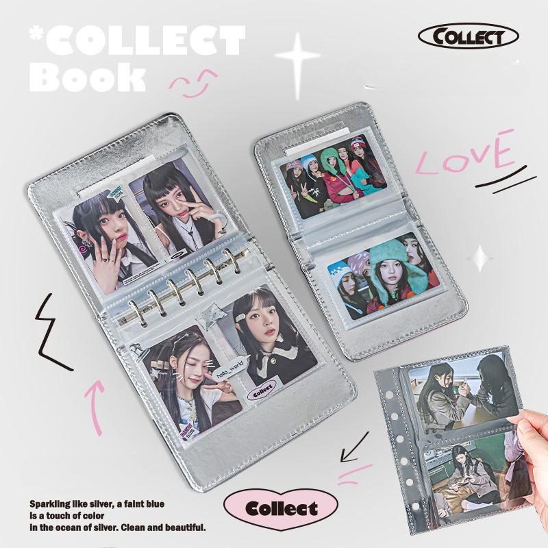 OOPSDAY Rest Day Silvery Series Card Album ins Silver Hollow Small Card Storage Album Polaroid Album