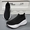 Spring and Autumn fly-woven socks shoes thick-soled large-size sports shoes shock-absorbing running shoes