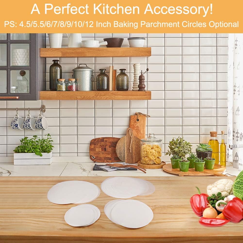 Burger Patty Paper Rounds for 4/4.5 Inch Burger Press, 200pcs 4.5inch Baking Parchment Rounds/Hamburger Patty Paper Sheet for Separating Burger