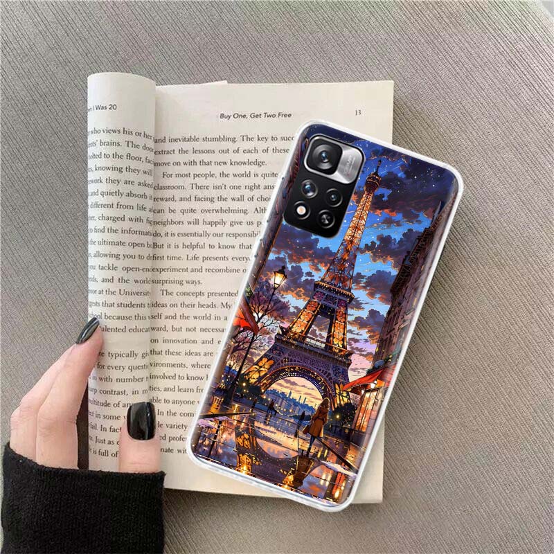 

Eiffel Tower Art Phone Case For Xiaomi Poco X4 F4 GT X3 NFC X5 X6 X7 Pro 5G M5 M5S M4 M3 F5 Mi F6 F3 F2 F1 Cover Coque Fundas TP Xiaomi Poco F4