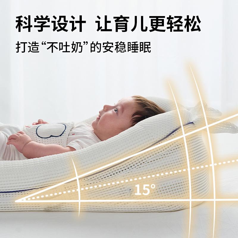 Schrägkissen Baby Anti-Spuckmilch Schrägkissen Anti-Überlauf Milch Erstickung Baby Liegend Schlafen Fütterungsartefakt Neugeborenes Bett-im-Bett