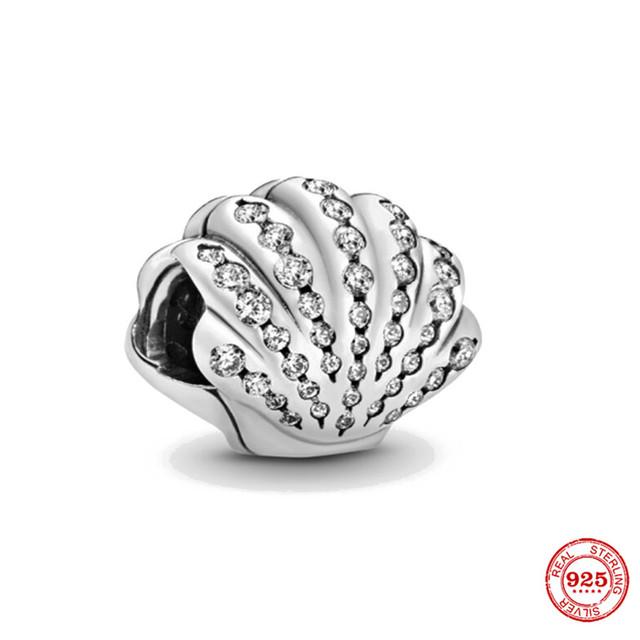 925 Silver Beads Shell Airplane Camera Sail Boat Dangle Beads Fit Fashion 925 Original Charms Bracelets Making Jewelry for Women