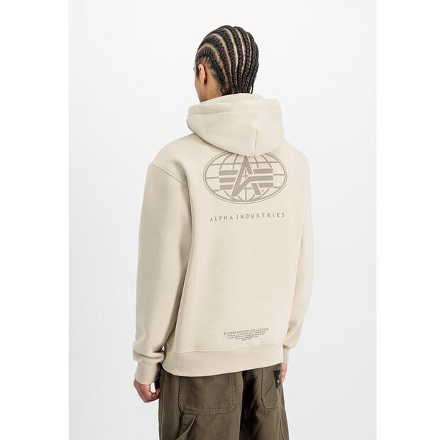 Толстовка с капюшоном Alpha Industries World Logo Backprint Hoodie