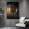Modernes weißes arabisches Pferd, Leinwandgemälde, Wandkunst, Bilder, Tierposter und Drucke für Wohnzimmer, Heimdekoration, Cuadros