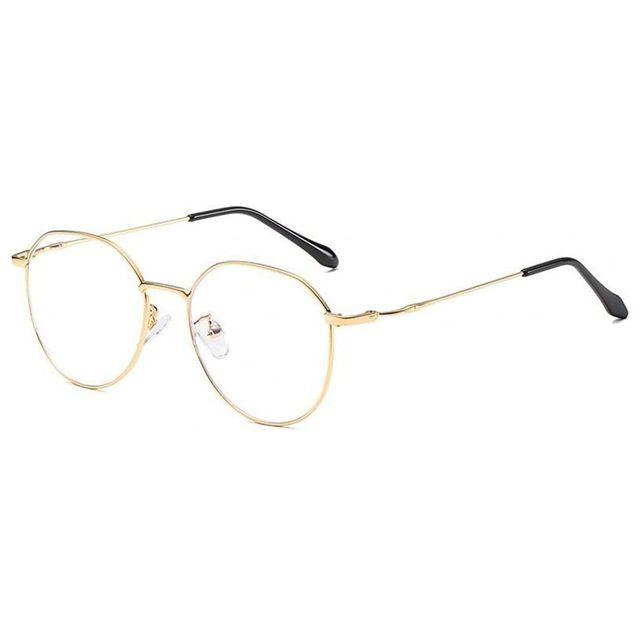 Round Anti Blue Light Glasses Women Men Classic Square Metal Eyeglasses Frames Transparent Computer Glasses Oculos Feminino