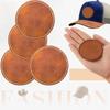 5/10Pcs Brown Leatherette Hat Patches 6.5cm Leather Labels  for Clothing Knitting Shoes Hat