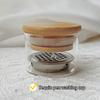 1 Stück Glas Nagelbecher Puder Flüssigkeit Pinsel Schüssel Halter Behälter Ausrüstung Nagelstudio Werkzeug Mit Holzdeckel Nagelkunst Werkzeug Reinigungsbecher