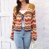 Women's Fall and Winter Wavy Patchwork Striped Sweater
