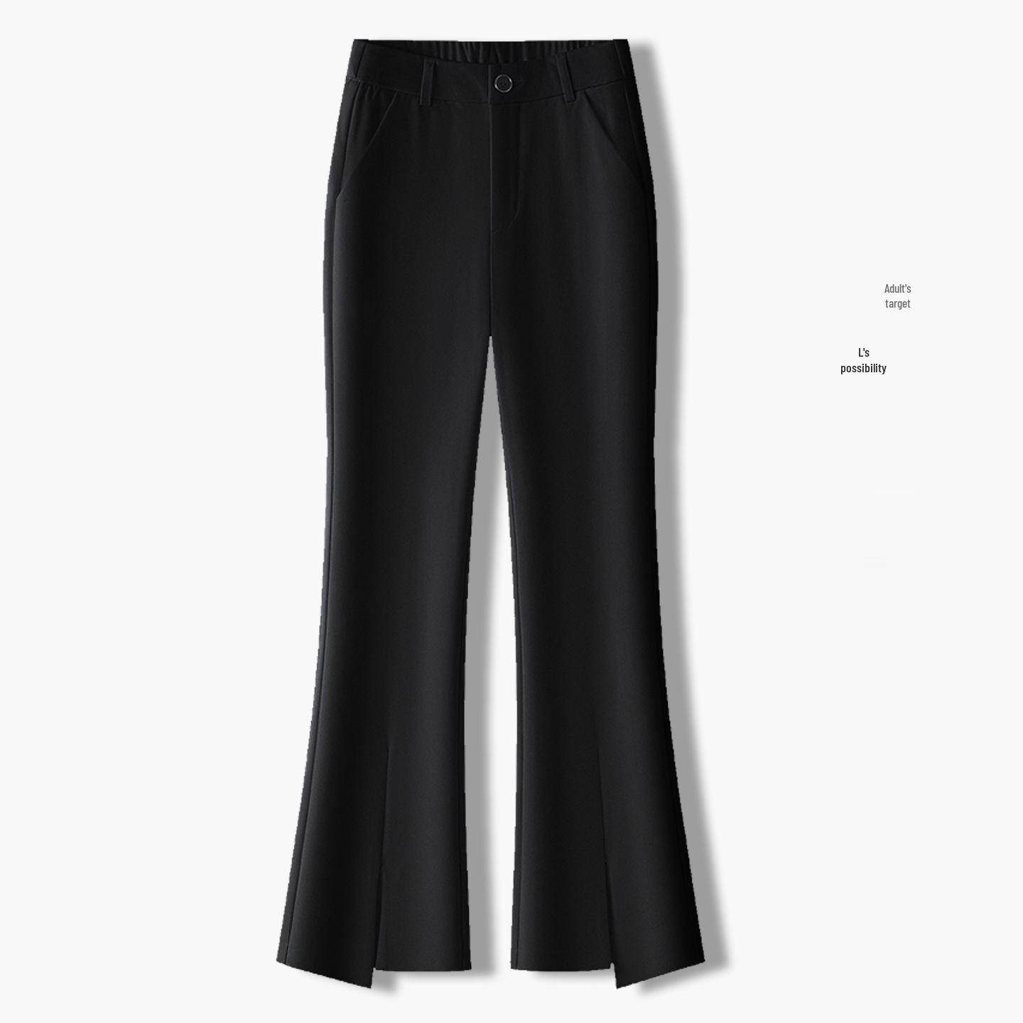Women s Front Slit Micro-Flare Casual Suit Pants - Spring/Summer 2026, Thin Nine-Point Petite Flare Pants 29/XL (115-125 lbs)