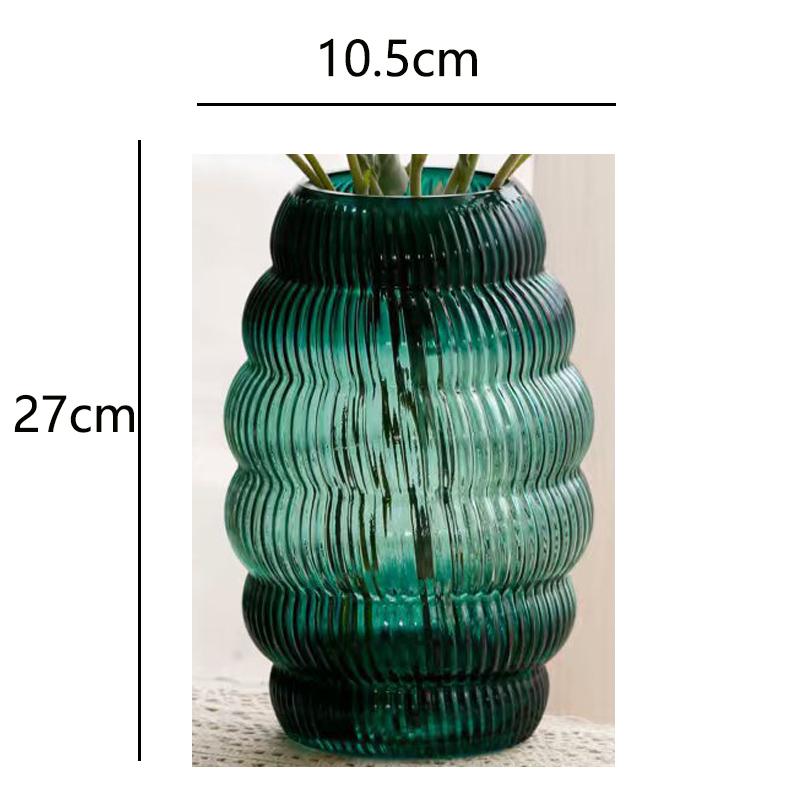 Creative Gray Transparent Glass Vase Hydroponic Flower Desktop Decoration Donut Shaped Flower Vase Handicrafts Home Decoration
