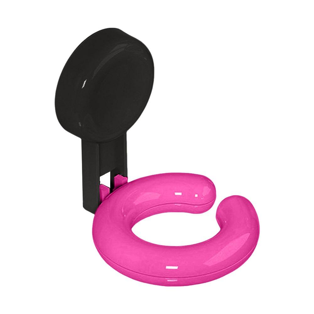 Punch-free Wall-mounted Hair Dryer Shelf Space-saving Dopamine Bathroom Storage Shelf Plastic Hair Dryer Holder чёрный