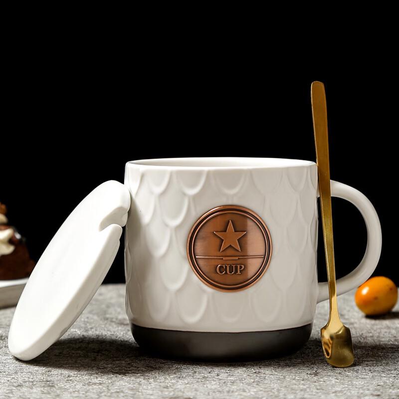 Copper Seal Fish Scale Ceramic Mug
