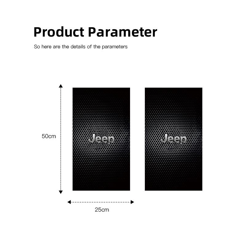 2Pcs Car Center Pillar Stickers Auto logo Middle Column Decals For Jeep Grand Cherokee Wrangler JK Gladiator Compass Renegade Pa
