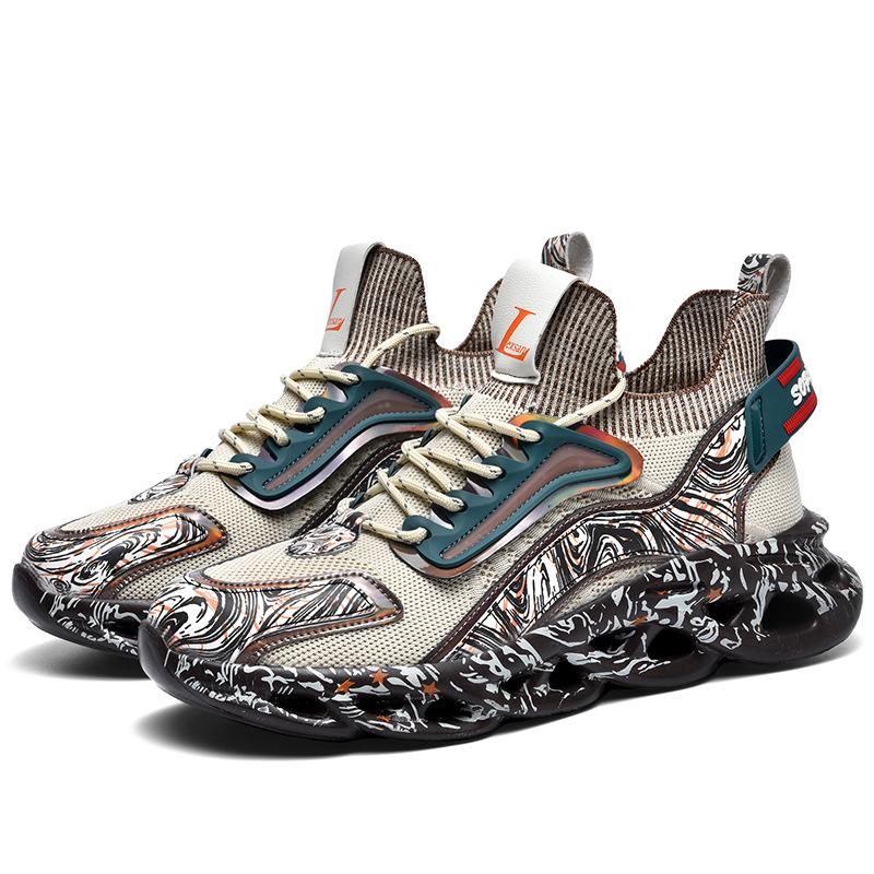 

2025 Luxury Men s Casual Sneakers Ultralight Height-Increasing Platform Shoes Fashion Comfortable Wear-Resistant Tennis Shoes 39 бежевый