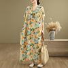 Kurzarm-Übergröße, Vintage-Kleid mit Blumenmuster, neu in Kleidern für Damen, lässig, locker, Maxi, lang, Sommerkleid