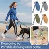 Portable Dog Water Bottle Leak Proof Pet Travel Water Dispenser with Silicone Sleeve and Carrying Strap for Outdoor Use