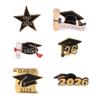 Spille Dorate Nere Stagione della Laurea Classe del 2026 Spilla Cappello Dottorale Regalo per Studente