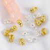 10Pcs 18K Gold Plated Brass Crimp Beads End Caps for Jewelry Making Caps for Bracelet Jewelry Making Supplies DIY Accessories