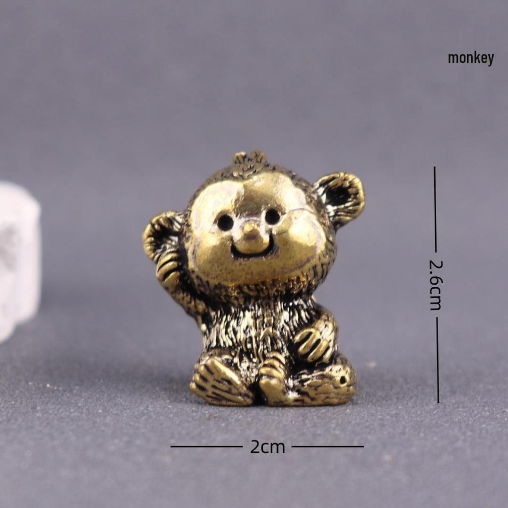 Messing Tierkreiszeichen Vollständiges Set: Miniatur-Teetier-Handwerk aus reinem Kupfer