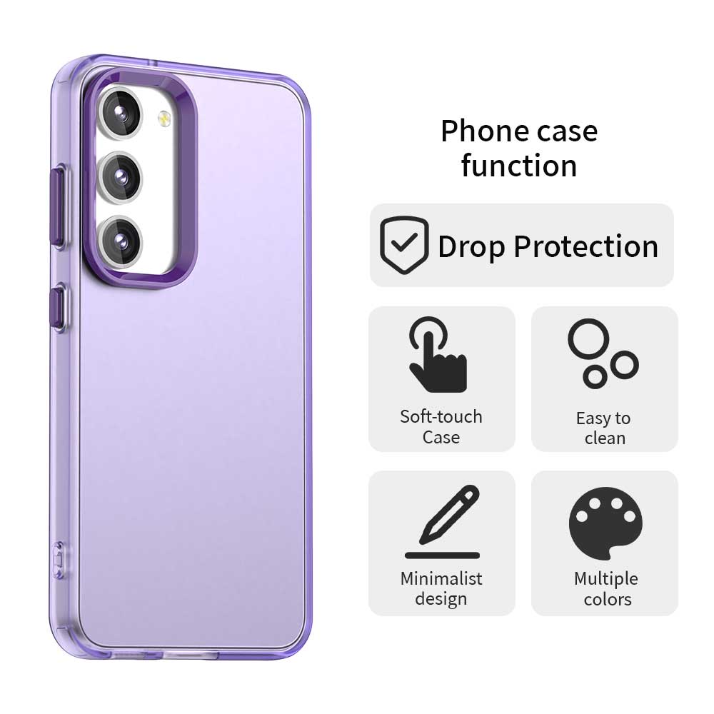For Samsung Galaxy S23+ Case PC+TPU+PET Matte Anti-Drop Phone Back Cover