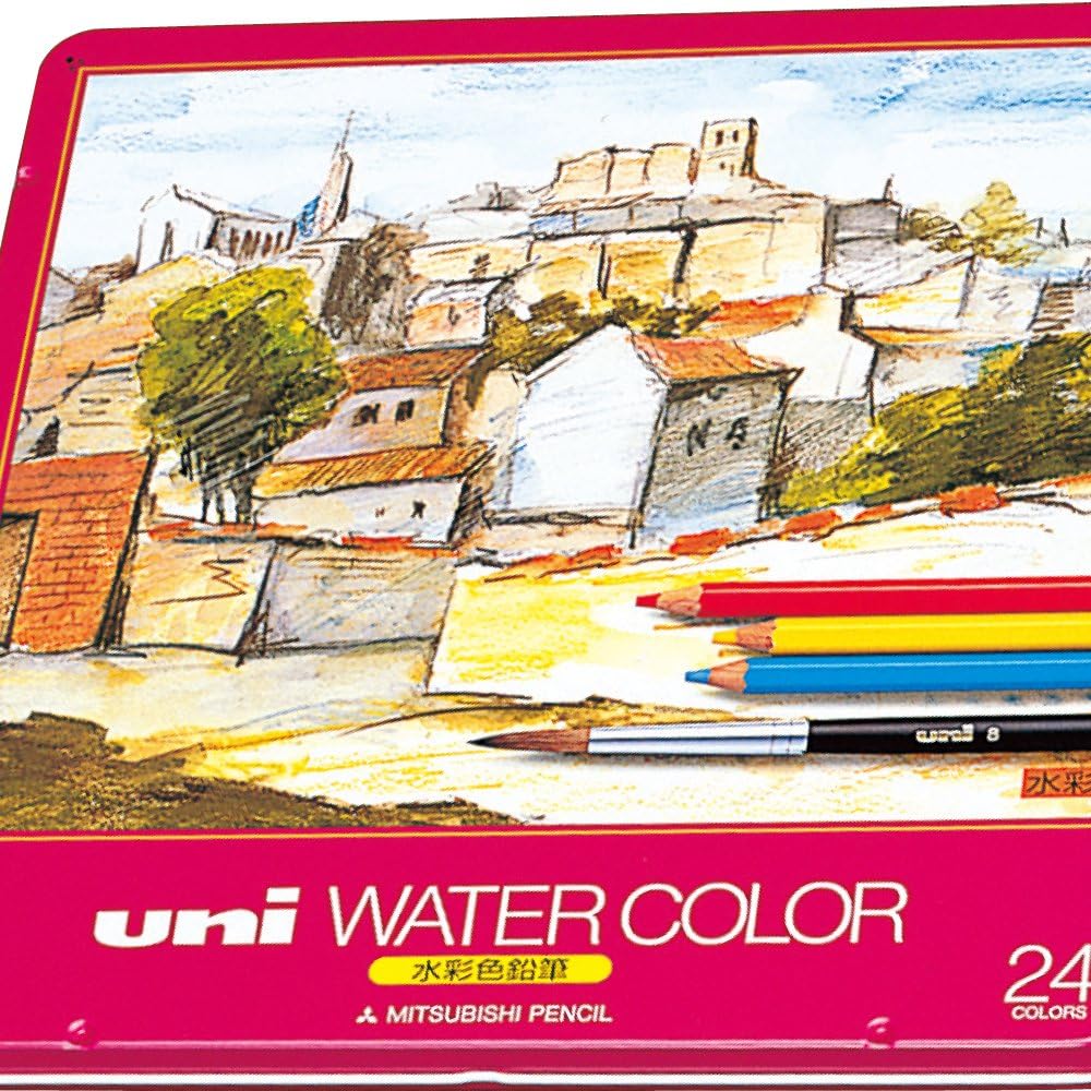 Uni Watercolor Pencil, 24 Water Colors