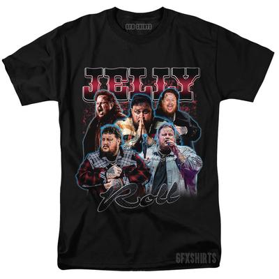 T-shirt Jelly Roll Beautifully Broken Tour Concerti Merch Design Grafico Vtg