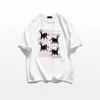 American Retro Cartoon Funny Short Sleeve Women's Loose Letter Design Sweet Cool Summer Tops Streetwear