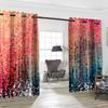 / Set Abstract Crystal Color Art Digital Print Drape Grommet Best Livingroom Space Drape Blocking DrapeTranslucentDrape
