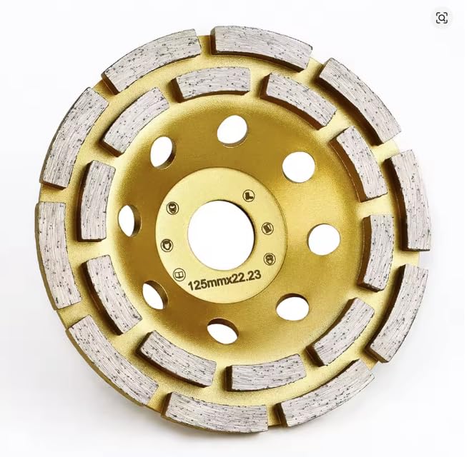 

PLEAVIT Diamond Blade Concrete Grinder, Cup Sander, Double Grinding Surface, 125mm, for Medium Finishing