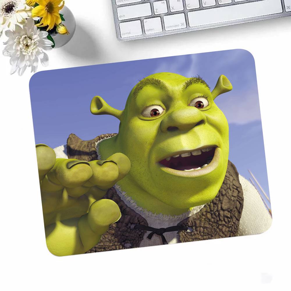 Cute Funny S-Shrek Mousepad Small LockEdge Mouse Pad For Gamers Computer Desk Pad Rectangular Anti-slip Rubber