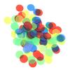 100Pcs Game Token Disc Translucent 15mm Diameter Round 4 Colors Board Game Counting Disk Chip