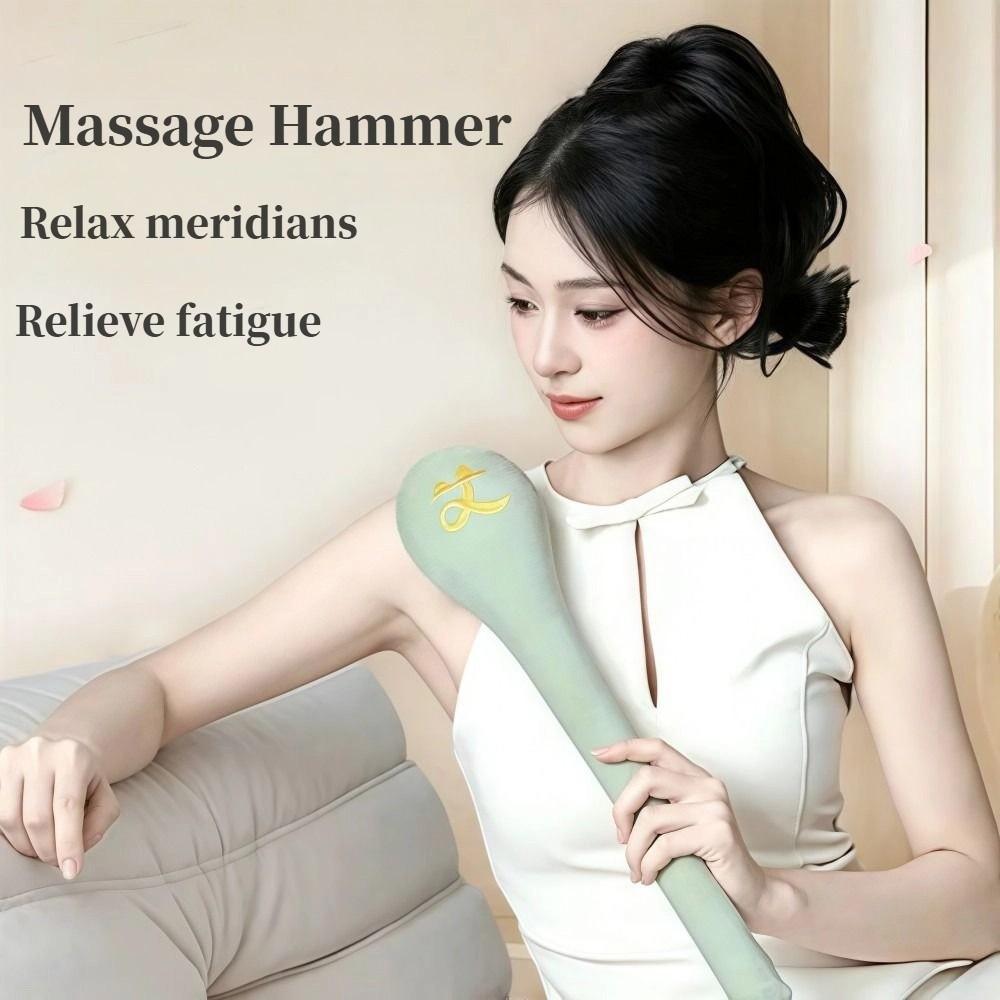 Handmade Mugwort Hammer Self-massage Portable Massage Hammer Acupoint Tapping Meridian Massage Health Hammer Relieve Fatigue