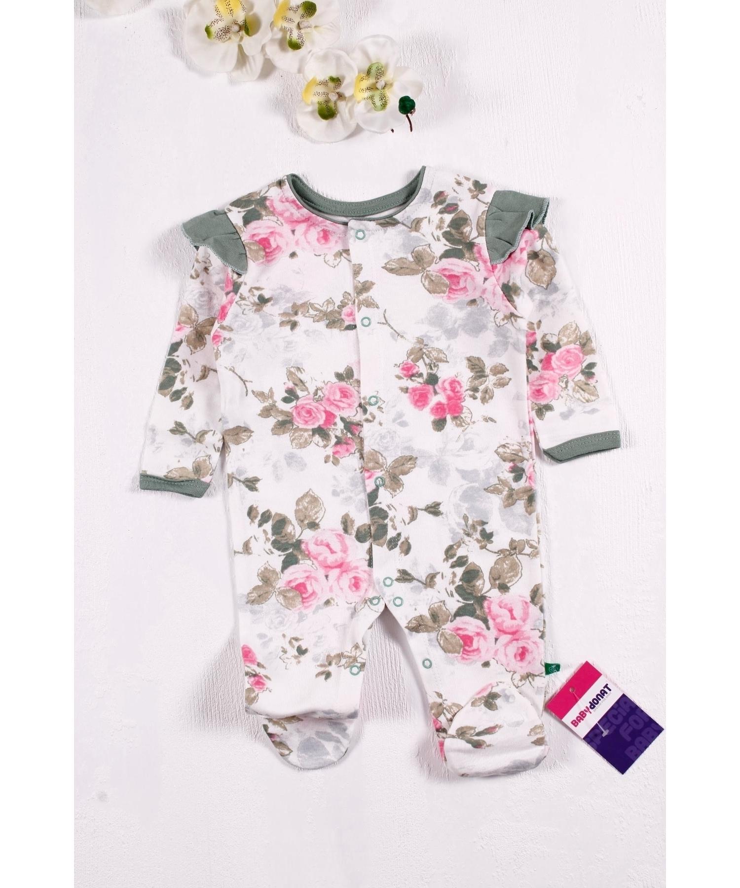 

Комбинезон с цветочным узором и шляпой для маленьких девочек