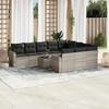 VidaXL Garden Lounge Set with Cushions 11 Pcs, Patio Sofas, Furniture Set, Outdoor Terrace Furniture, Grey 3219492